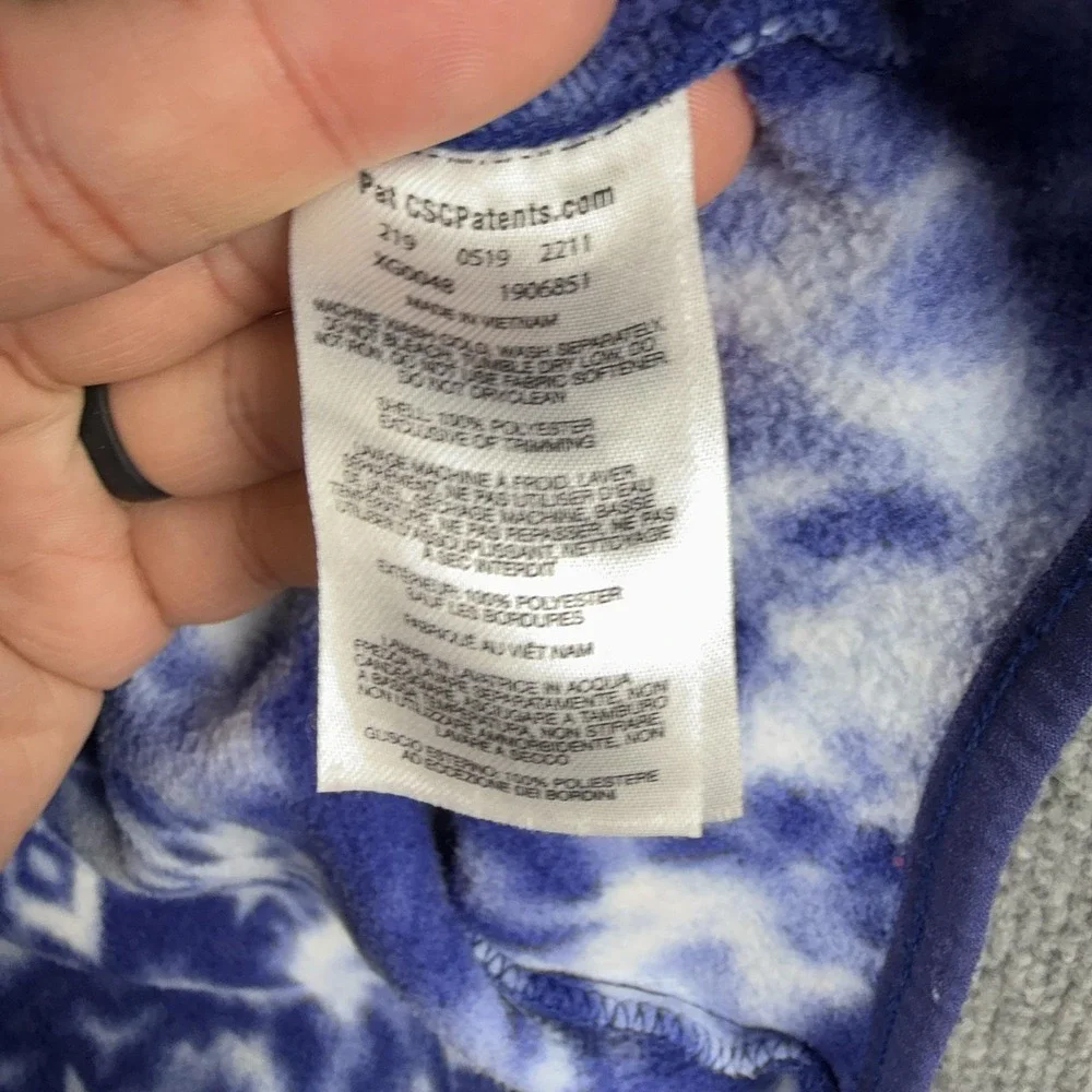 Columbia Fleece Jacket Girls XS 6/6X Blue Disney Frozen II Tie Dye Full Zip